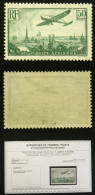 N° PA 14 Avion Survolant Paris Neuf N** TB Cote 2000€ Signé Calves + Certificat - 1927-1959 Mint/hinged