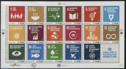 United Nations, Vienna 2016 Sustainable Development Goals 17v M/s, Mint NH, Health - History - Nature - Science - Food.. - Alimentation