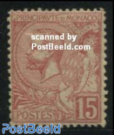 Monaco 1891 15c, Stamp Out Of Set, Unused (hinged) - Ongebruikt