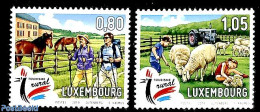 Luxemburg 2019 Rural Tourism 2v, Mint NH, Nature - Various - Cattle - Horses - Agriculture - Tourism - Unused Stamps