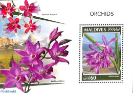 Maldives 2018 Orchids S/s, Mint NH, Nature - Flowers & Plants - Orchids - Maldive (1965-...)