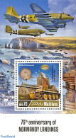 Maldives 2019 Normandy Landings S/s, Mint NH, History - Sport - Transport - World War II - Parachuting - Aircraft & Av.. - Guerre Mondiale (Seconde)
