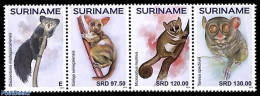 Suriname, Republic 2024 Monkeys 4v [:::] Or [+], Mint NH, Nature - Monkeys - Surinam