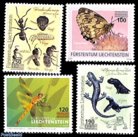 Liechtenstein 2024 Insects, Overprints 4v, Mint NH, Nature - Animals (others & Mixed) - Butterflies - Insects - Reptiles - Ongebruikt