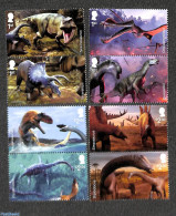 Great Britain 2024 Dinosaurs 8v (4x [:]), Mint NH, Nature - Prehistoric Animals - Unused Stamps