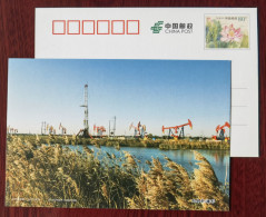 Pump Oil Machine,China 2016 Tianjin Dagang Oilfield Advertising Pre-stamped Card - Oil