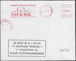 France 1985. Empreinte De Machine à Affranchir Centrale Nucléaire De Saint-Alban-Saint-Maurice - Atome