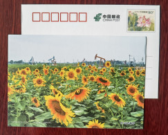 Pump Oil Machine,China 2016 Tianjin Dagang Oilfield Advertising Pre-stamped Card - Petróleo