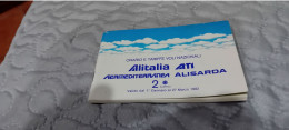 ORARI E TARIFFE VOLI NAZIONALI ALITALIA AT1 ARMEDITERRANEA ALISARDA 1982 - Horarios