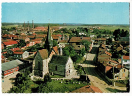 Pargny Sur Saulx - L'Eglise (3 Grandes Cheminées D'usines & 2 Chateaux D'eau Au Loin) Circulé 1990, Sous Enveloppe - Pargny Sur Saulx