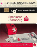 Germany - Sparkasse Geldkarte (Overpint 'Sparkasse Starnberg') - O 1153 - 11.1997, 6DM, Used - O-Serie : Serie Clienti Esclusi Dal Servizio Delle Collezioni