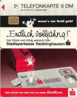 Germany - Sparkasse Geldkarte (Overpint 'Stadtsparkasse Recklinghausen') - O 1153 - 11.1997, 6DM, Used - O-Series: Kundenserie Vom Sammlerservice Ausgeschlossen