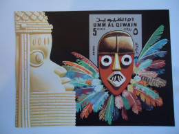 UMM AL QIWAIN MINT IMPERFORATE SHEET CARNIVAL MASK - Umm Al-Qaiwain