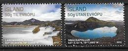 Islande 2012, N°1272/1273 Neufs Tourisme - Nuevos