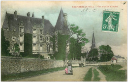 28 COURTALAIN. Vue Prise Du Calvaire 1908 En Couleur - Courtalain