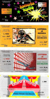 ITALIA ITALY - 7 Biglietti Lotteria 1980 ITALIA E MONZA, 1982 AGNANO, 1983 MONZA, 1983 ITALIA, 1984 MERANO, 1989 AGNANO - Lottery Tickets