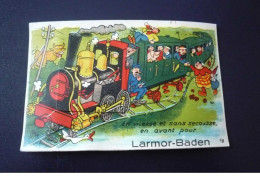 56. N°150093 .larmor Baden. Train Locomotive .carte A Systeme Multivues - Larmor-Plage