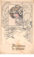 Illustrateur - N°60776 - Genre Mucha Série 107-3 - Bonne Année - Jeune Femme Dans Un Médaillon - Mucha, Alphonse