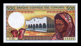 Comoros Comores 500 Francs (1984-2004) Pick 10b(3) Sc Unc - Comore