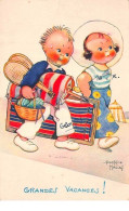 Illustrateur - N°61963 - Mallet B. - Grandes Vacances ! Couple D'enfant Se Rendant à La Plage - Mallet, B.