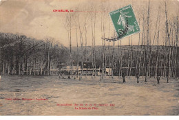 89 .n°  107915  .  Chablis .inondation Janvier 1910 .la Scierie Du Patis . - Chablis