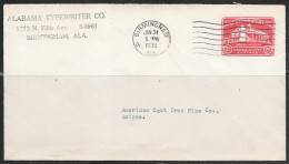 1935 Birmingham Alabama (Jan 31) Mount Vernon Envelope - Brieven En Documenten