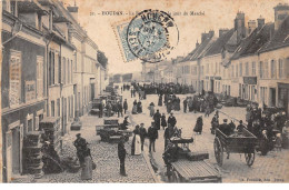 78  .n°  107760 . Houdan . Attelage .la Rue D Epernon Le Jour De Marche . - Houdan