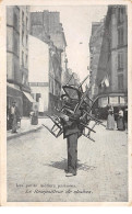 75 .n° 108858 . Petits Metiers De Paris . Carte Postale Publicitaire .le Rempailleur De Chaises  . - Artesanos De Páris