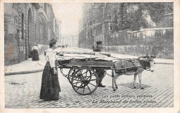 75 .n° 108856 . Petit Metiers De Paris . Carte Postale Publicitaire .la Marchande De Toiles Cirees  . - Petits Métiers à Paris