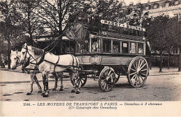 75 .n° 108872 .  Paris. Omnibus A 2 Chevaux  . - Transport Urbain En Surface