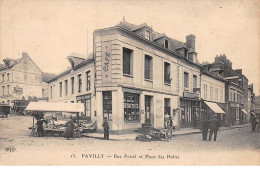 76 .n° 108893 .  Pavilly . Cafe .rue Postel Et Place Des Halles . - Pavilly