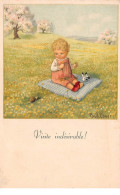 Illustrateur - N°63025 - P. Ebner N°1356 - Visite Indésirable - Enfant Regardant Un Escargot - Ebner, Pauli