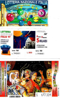 ITALIA ITALY - 12 Biglietti Lotteria Anni 1990-2000 - Lottery Tickets