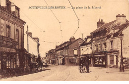 76 .n° 110234 . Sotteville Les Rouen . Cafe De La Liberte . La Place De La Liberte . - Sotteville Les Rouen