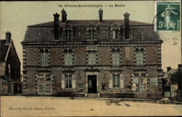 Postcard Villiers-Saint-Georges, Seine Et Marne, Town Hall, Wheelbarrow, Used - Villiers Saint Georges