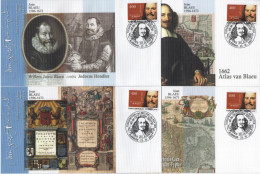 Nederland Netherlands 2007 FDC X4 Port Betaald, Joan Bleau, Michiel Adriaensz De Ruyter, Painter Artist Maler,  Alkmaar - FDC