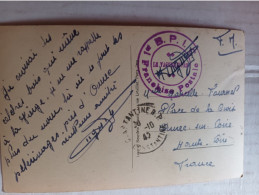 CACHET MILITAIRE SUR CPA  ALGERIE CONSTANTINE FRANCHISE POSTALE 1er B.P.I.S. LE VAGUEMESTRE - Documenti