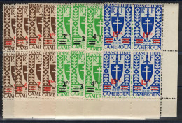 Cameroun - YV 266 à 273 N** MNH Luxe Complète Serie De Londres Surchargé En Blocs De 4 CdF , Cote 52+ Euros - Unused Stamps