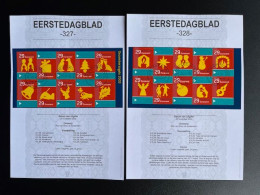 NETHERLANDS 2003 FIRST DAY CARDS CHRISTMAS STAMPS NEDERLAND EDB IMPORTA 327/328 EERSTEDAGBLAD - Cartas & Documentos