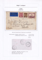 969/40 -- PAR AVION - Enveloppe TP PA + Képis OOSTENDE 1933 Vers CALCUTTA India - Brieven En Documenten