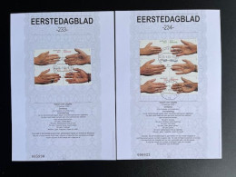 NETHERLANDS 2000 FIRST DAY CARDS WISHES NEDERLAND EDB IMPORTA 233/234 EERSTEDAGBLAD - Cartas & Documentos