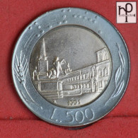 ITALY 500 LIRE 1991 -    KM# 111 - (Nº58892) - 500 Lire