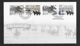 2013 Joint Australia And Israel, BOTH OFFICIAL FDC'S WITH 2 STAMPS: Battle Of Beersheba - Joint Issues