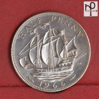 GREAT BRITAIN 1/2 PENNY 1966 -    KM# 896 - (Nº58907) - C. 1/2 Penny