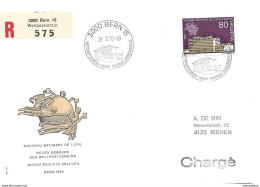 124 - 61 - Enveloppe Recommandée Avec Timbre UPU Et Cachets Illustrés UPU Bern 1970 - Marcophilie