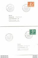 257 - 28 - Deux Enveloppes Avec Cachets Illustrés Rütli 1960 Et 1970  - Avec Et Sans Code Postal - Marcophilie