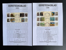 NETHERLANDS 2003 FIRST DAY CARDS VINCENT VAN GOGH NEDERLAND EDB IMPORTA 305/306 EERSTEDAGBLAD PAINTINGS - Cartas & Documentos