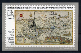 Israel - National Stamp Exhibition Netanya 86 - Hojas Y Bloques