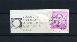 Vlagstempel  / Flamme : "Belgische Deelneming München 1965 Paticipation Belge" - Fragment - Sellados Mecánicos