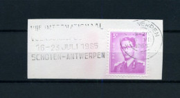 Vlagstempel  / Flamme : "VIIe Internationaal Volksdansfestival 16-23 Juli 1965 Schoten-Antwerpen" - Fragment - Vlagstempels